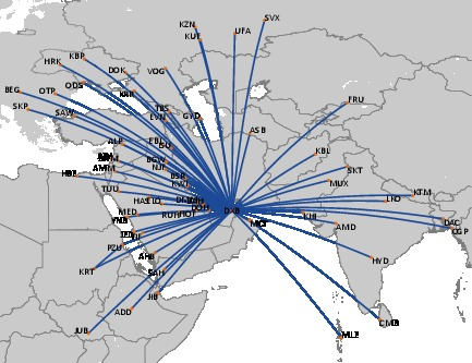 flydubai route network