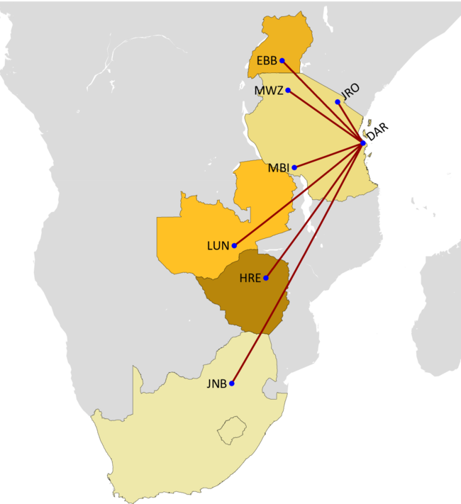 Fastjet Route Network