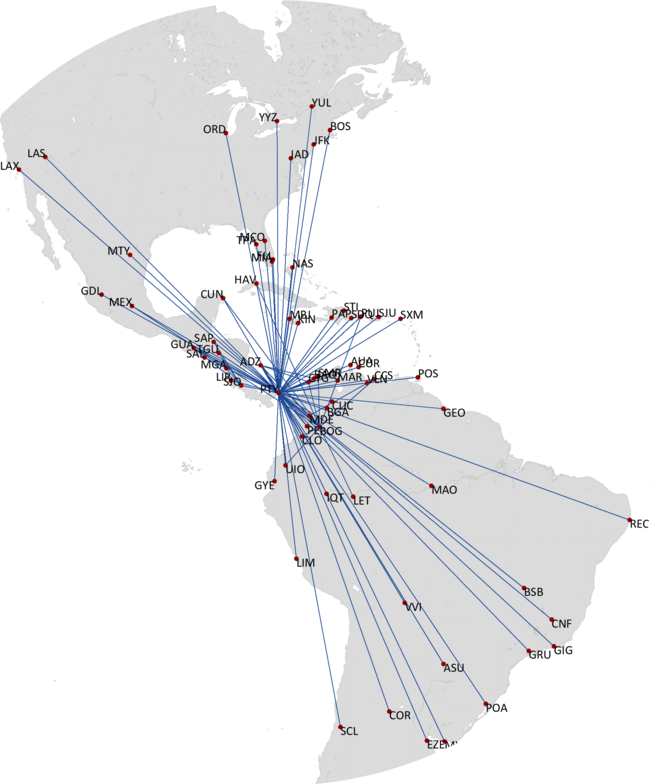 Copa's Panama Hub Network