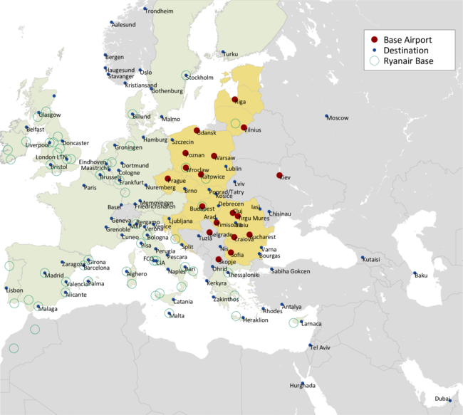 Wizz Air Bases and Destinations