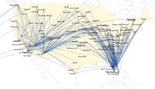 Allegiant Route Network