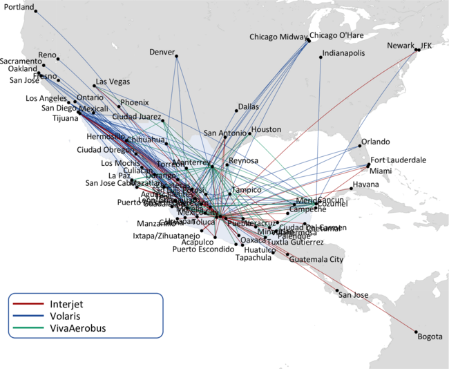 MEXICO'S LCC ROUTE NETWORKS