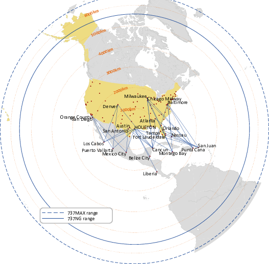 SOUTHWEST AIRLINES INTERNATIONAL ROUTES