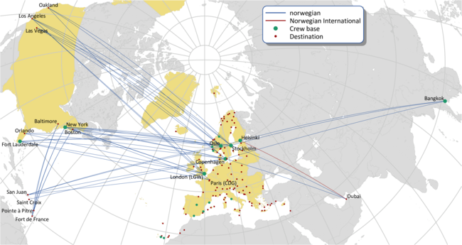 NORWEGIAN: LONG-HAUL ROUTES