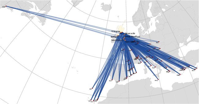 JET2 ROUTE NETWORK 