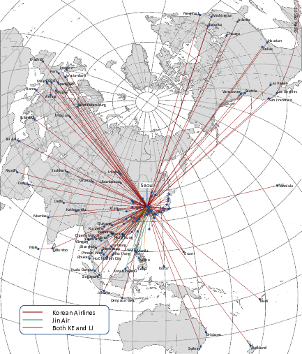 KOREAN AIR: ROUTE MAP