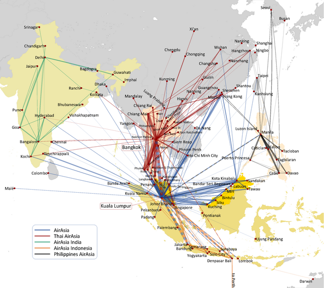 AIRASIA: ROUTE MAP