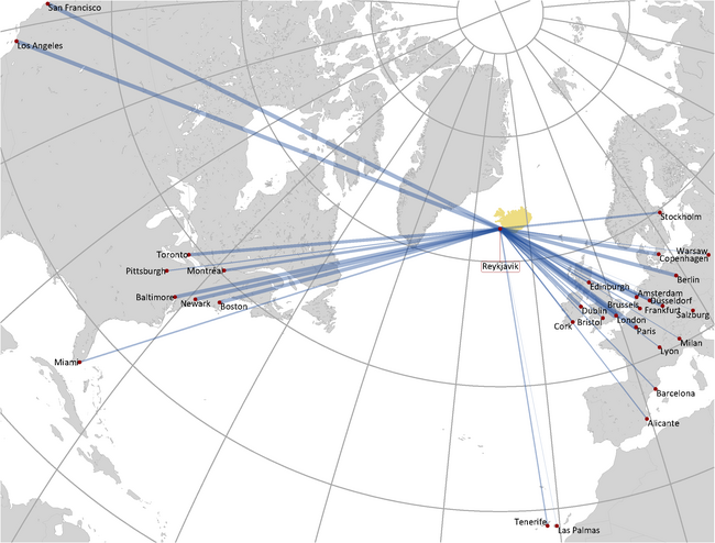 WOW AIR ROUTE MAP
