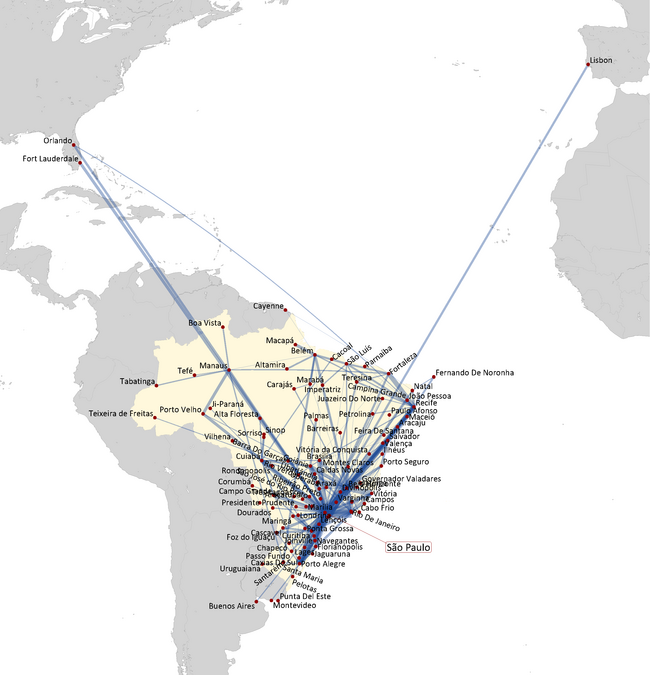 AZUL: ROUTE NETWORK