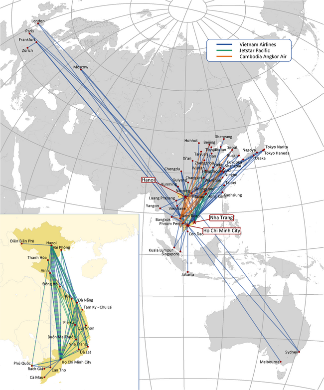 VIETNAM AIRLINES ROUTE MAP