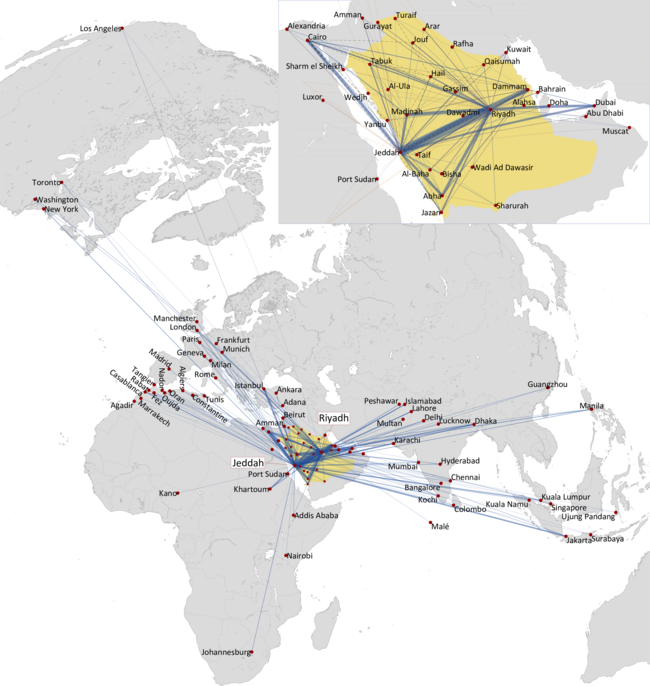 SAUDIA: ROUTE NETWORK