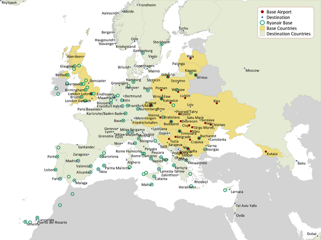 WIZZ AIR ROUTE MAP