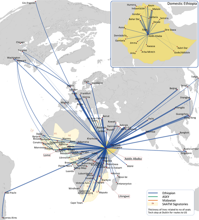 ETHIOPIAN: ROUTE NETWORK