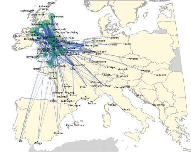 FLYBE ROUTE NETWORK