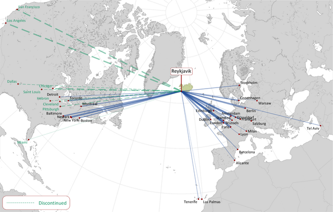 WOW AIR ROUTE MAP