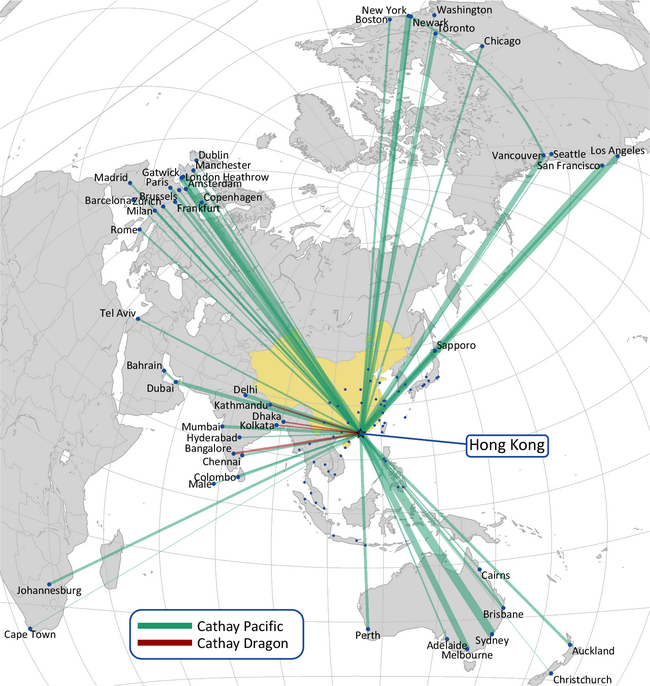 CATHAY PACIFIC LONG HAUL ROUTE NETWORK
