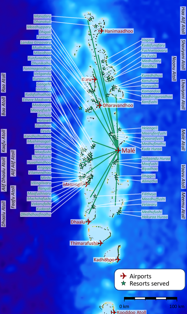 TRANS MALDIVIAN AIRWAYS ROUTES