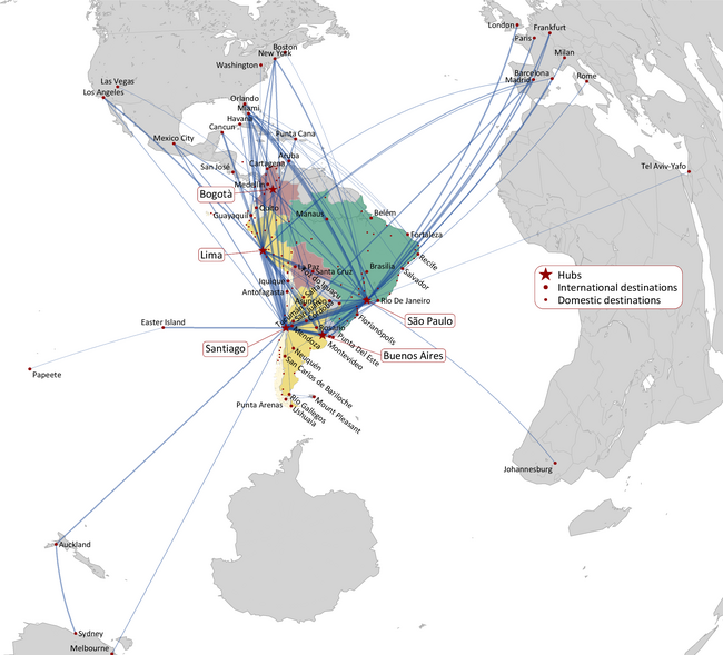 LATAM ROUTE MAP