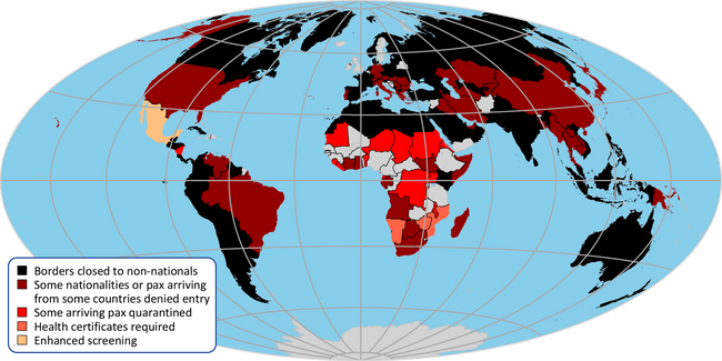 WORLDWIDE TRAVEL RESTRICTIONS