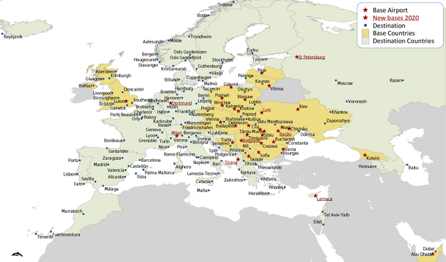WIZZ AIR ROUTE MAP