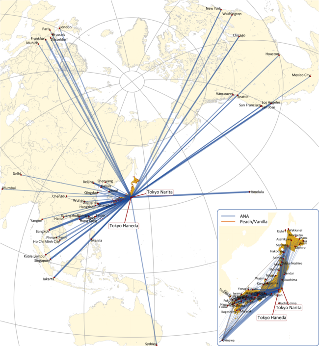 ALL NIPPON: PRE-COVID ROUTE NETWORK