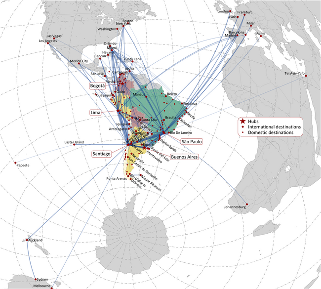 LATAM (PRE-COVID) ROUTE MAP