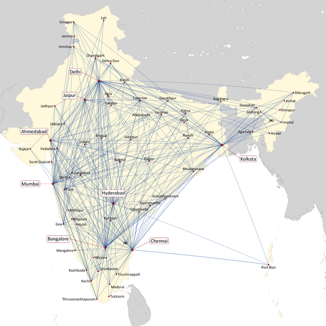 INDIGO: DOMESTIC ROUTE NETWORK