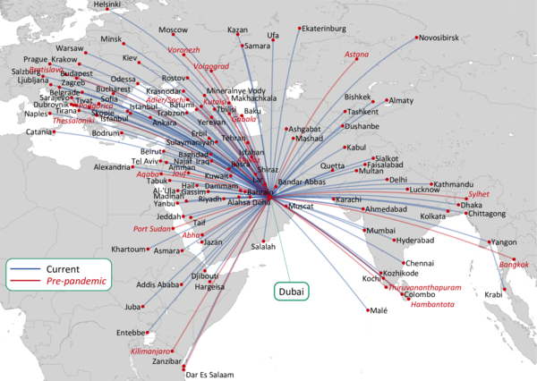 FLYDUBAI ROUTE MAP