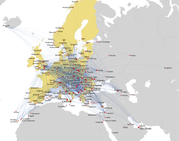 WIZZAIR ROUTE MAP