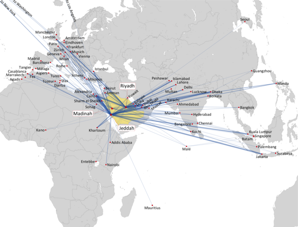 SAUDIA LONG HAUL ROUTE NETWORK