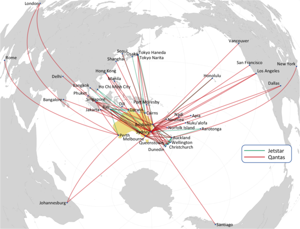 QANTAS: INTERNATIONAL NETWORK