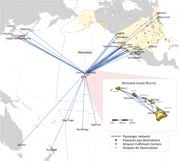 HAWAIIAN AIRLINES ROUTE NETWORK