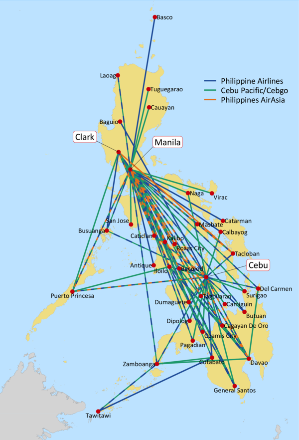 PHILIPPINES: DOMESTIC ROUTE MAP