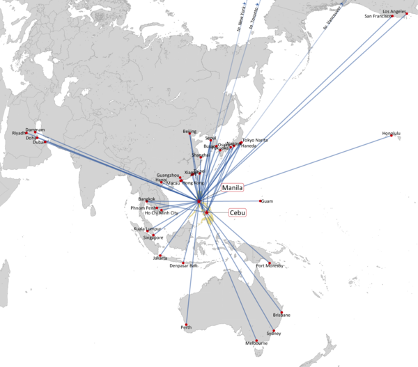 PAL: INTERNATIONAL ROUTE MAP