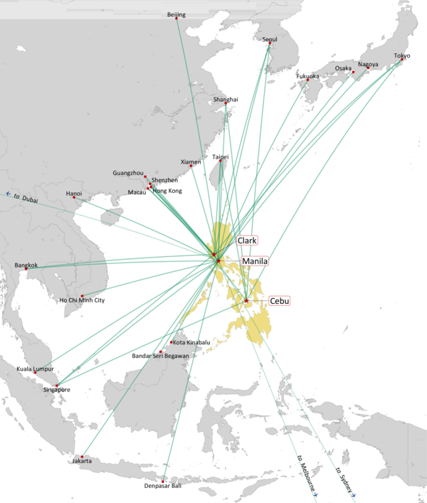 CEBU PACIFIC: INTERNATIONAL ROUTE MAP
