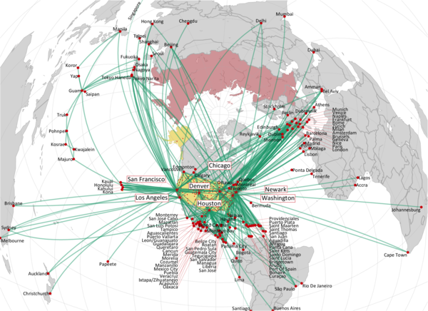 UNITED AIRLINES: INTERNATIONAL ROUTE MAP
