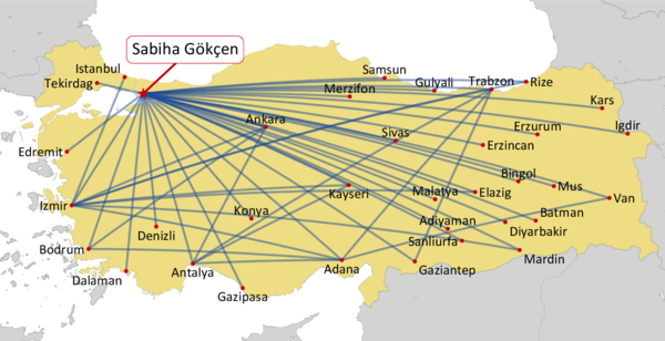 PEGASUS DOMESTIC ROUTE NETWORK