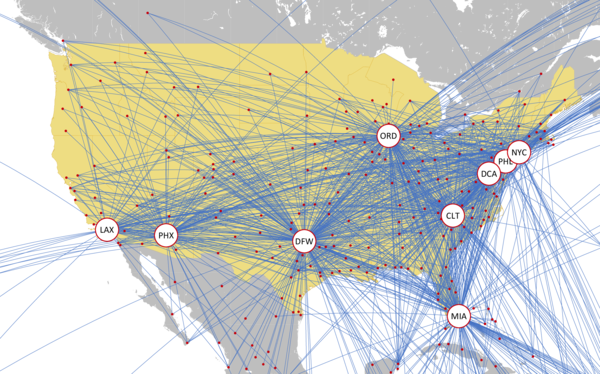 AMERICAN: DOMESTIC HUB NETWORK