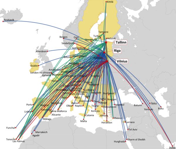AIR BALTIC ROUTE NETWORK