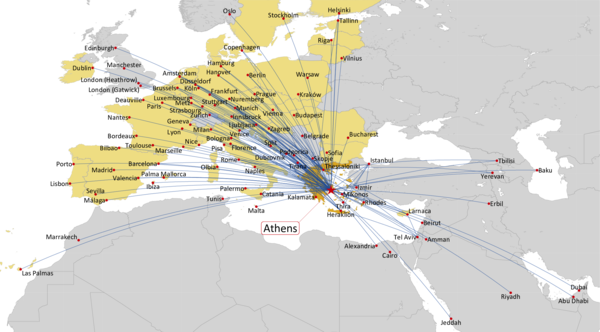 AEGEAN: INTERNATIONAL ROUTE MAP