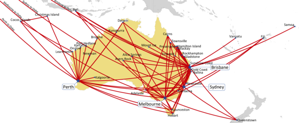 VIRGIN AUSTRALIA ROUTE MAP