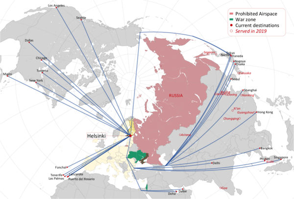 FINNAIR LONG HAUL NETWORK