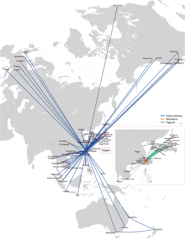 CHINA AIRLINES ROUTE NETWORK
