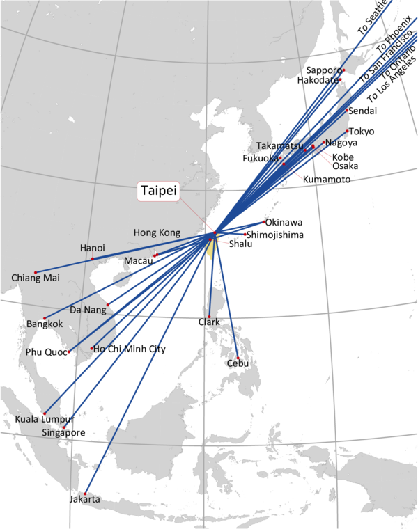 STARLUX ROUTE NETWORK