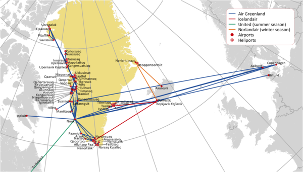 GREENLAND AIR ROUTES