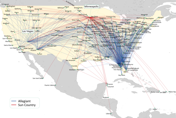 ALLEGIANT: ROUTE NETWORK